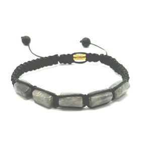 Labradorit náramek přírodní kámen, ručně pletený, nastavitelná velikost, kámen proměny