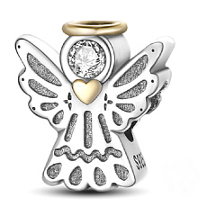Charm Sterlingové stříbro 925 Anděl, korálek na náramek symbol