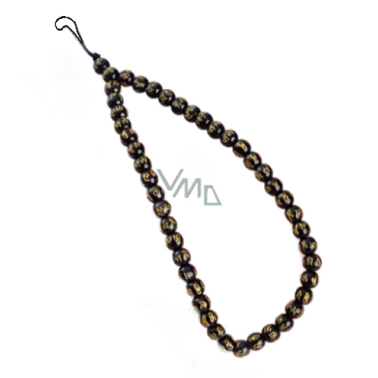 Korálek buddhistický s královskou mantrou přívěšek na mobil 8 mm, obvod 26,5 cm Korálek buddhistický s královskou mantrou přívěšek na mobil 8 mm, obvod 26,5 cm