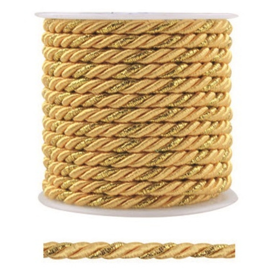 Provázek zlatý, dekorační 5 m