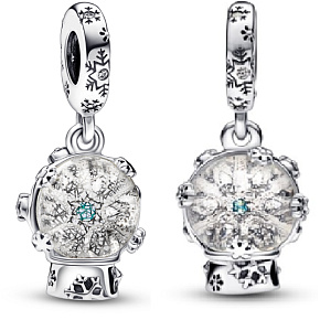 Charm Sněžítko s vločkou, přívěsek na náramek Vánoce