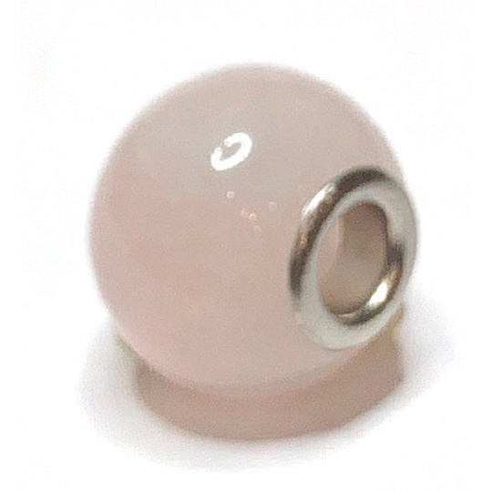 Růženin přívěsek kulatý přírodní kámen 14 mm, otvor 4,2 mm 1 kus, kámen lásky