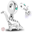 Charm Sterlingové stříbro 925 Dinosaurus Brachiosaurus, přívěsek na náramek zvíře
