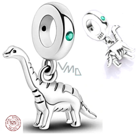 Charm Sterlingové stříbro 925 Dinosaurus Brachiosaurus, přívěsek na náramek zvíře