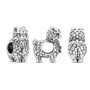 Charm Huňatá lama, korálek na náramek zvíře