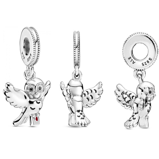 Charm Harry Potter - Sova Hedvika s dopisem, přívěsek na náramek film