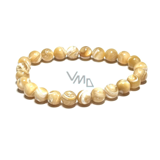 Tridacna lastura béžová náramek elastický přírodní kámen, kulička 8 mm / 16 - 17 cm, kámen harmonie Tridacna lastura béžová náramek elastický přírodní kámen, kulička 8 mm / 16 - 17 cm, kámen harmonie