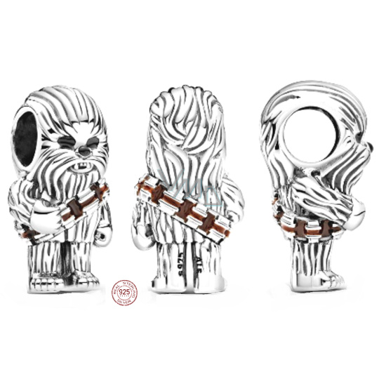 Charm Sterlingové stříbro 925 Marvel Star Wars Chewbacca, korálek na náramek, film