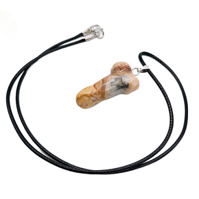 Achát Bláznivý Penis, amulet pro plodnost cca 3 cm přírodní kámen, přináší do života úspěch