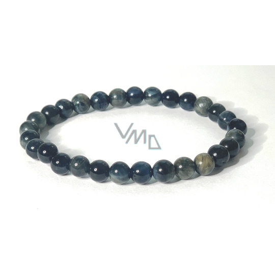 Obsidian modrý náramek elastický přírodní kámen, kulička 6 mm / 16 - 17 cm, kámen záchrany Obsidian modrý náramek elastický přírodní kámen, kulička 6 mm / 16 - 17 cm, kámen záchrany