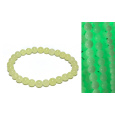 Jade Luminois Light Fosforeskující, žlutě svítí ve tmě, náramek elastický přírodní kámen, kulička 6 mm / 16 - 17 cm