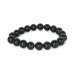 Turmalín Skoryl černý náramek elastický přírodní kámen, kulička 10 mm / 16 - 17 cm, strážce dobré nálady
