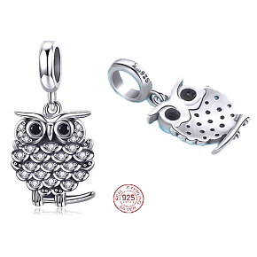 Charm Půvabná sova, přívěsek na náramek zvíře