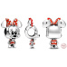 Charm Sterlingové stříbro 925 Disney Minnie Mouse myška s puntíkovanými šaty a mašlí, korálek na náramek, film