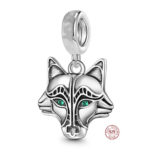 Charm Vlk, přívěsek na náramek zvíře