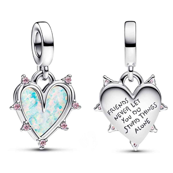 Přátelství 2v1, stříbrný 925 přívěsek na náramek