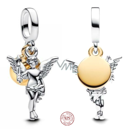 Charm Sterlingové stříbro 925 Amorský dvoubarevný, přívěsek na náramek láska Charm Sterlingové stříbro 925 Amorský dvoubarevný, přívěsek na náramek láska