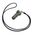 Jaspis zelený, stromový Penis amulet pro plodnost, přívěsek přírodní kámen ručně broušený 3 cm, kámen pozitivní energie