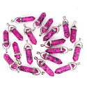 Magnezit / Howlit fialový kyvadlo šestihran přívěsek přírodní kámen 41 x 13 mm, očistný kámen
