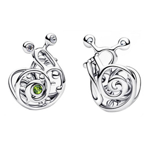 Charm Šnek – přívěsek na náramek, symbol trpělivosti, růstu a životní cesty, zvíře