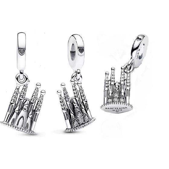 Charm Španělsko, Barcelona La Sagrada Familia, přívěsek na náramek cestování