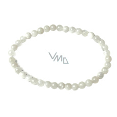 Měsíční kámen modrý náramek elastický přírodní kámen, kulička 4 mm /16 - 17 cm, kámen osudu