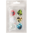 Flitry srdíčka 5 mm, barevný mix 18 g