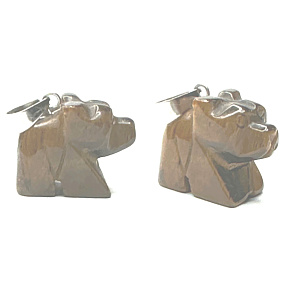 Tygří oko Medvěd přívěsek přírodní kámen, ručně broušená figurka 1,8 x 2,5 x 8 mm, kámen slunce a země, přináší štěstí a bohatství