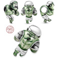 Charm Sterlingové stříbro 925 Marvel The Avengers, Hulk, korálek na náramek, film