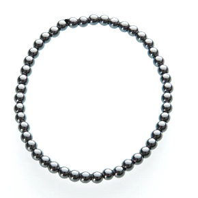 Hematit náramek elastický přírodní kámen, kulička 4 mm / 21 - 22 cm, pro muže, kámen zdravé krve