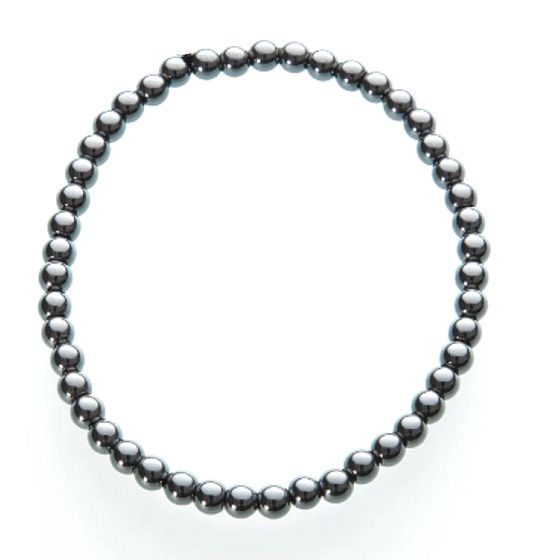 Hematit náramek elastický přírodní kámen, kulička 4 mm / 21 - 22 cm, pro muže, kámen zdravé krve