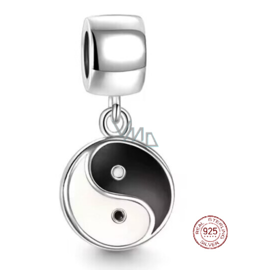 Charm Sterlingové stříbro 925 Jin a Jang, přívěsek na náramek symbol Charm Sterlingové stříbro 925 Jin a Jang, přívěsek na náramek symbol