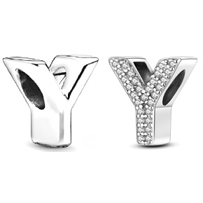 Charm Abecední písmeno Y, korálek na náramek