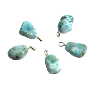 Larimar Troml přívěsek, přírodní kámen, M cca 3 cm, 1 kus, klid, mír, vyrovnanost