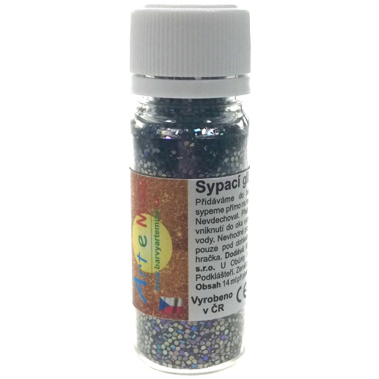 Art e Miss Sypací glitr pro dekorativní použití Šedá-multi barevná 14 ml