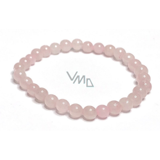 Růženin náramek elastický přírodní kámen, kulička 6 mm / 16 - 17 cm, kámen lásky Růženin náramek elastický přírodní kámen, kulička 6 mm / 16 - 17 cm, kámen lásky