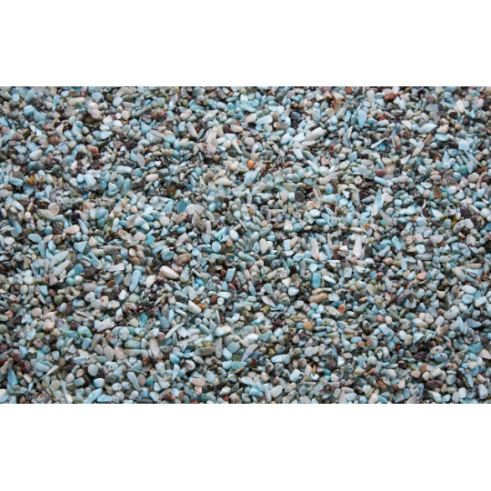 Larimar Tromlované kameny o velikosti 1 - 5 mm, 100 g, kámen bájné Atlantidy