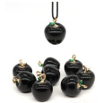 Obsidian Jablko poznání přívěsek, přírodní kámen 2,7 x 15 mm, kámen záchrany