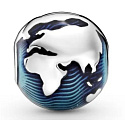 Charm Planeta Země - modrá planeta všude doma, tak co na Zemi? stopper, klipový korálek na náramek cestování