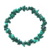 Malachit náramek elastický sekaný přírodní kámen 19 cm, kámen splněných přání