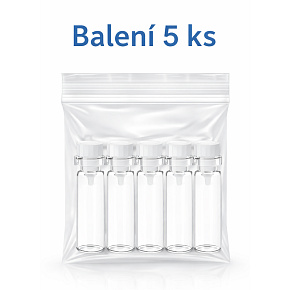 Skleněné lahvičky 1 ml – balení 5 ks | Mini vialky na odstřiky a vzorky