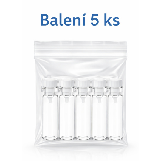 Skleněné lahvičky 1 ml – balení 5 ks | Mini vialky na odstřiky a vzorky