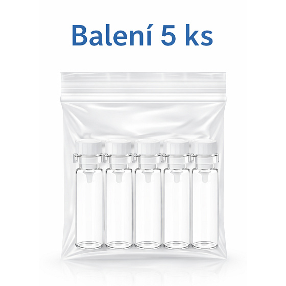 Skleněné lahvičky 1 ml – balení 5 ks | Mini vialky na odstřiky a vzorky
