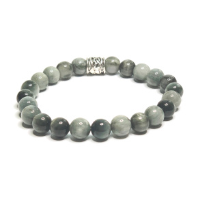 Sokolí oko / Hawk Eye náramek elastický přírodní kámen, kulička 8 mm / 16 - 17 cm, kámen moudrých předků Sokolí oko / Hawk Eye náramek elastický přírodní kámen, kulička 8 mm / 16 - 17 cm, kámen moudrých předků