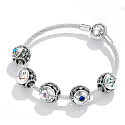 Charm Znamení zvěrokruhu, kubické zirkonie Blíženci, korálek na náramek