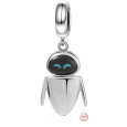 Charm Sterlingové stříbro 925 Disney Pixar Wall-E, Eva robot, přívěsek na náramek film