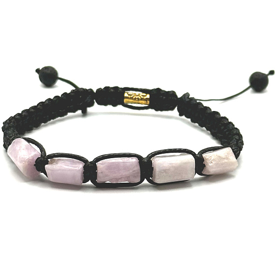 Ametyst náramek přírodní kámen, ručně pletený, nastavitelná velikost, korálek 15 x 6 mm kámen králů a biskupů