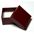 Krabička karton s houbičkou na šperky vínově červená 4 x 4 x 2,5 cm