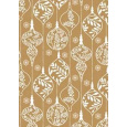 Ditipo Dárkový balicí papír 70 x 500 cm Zlatý bílé ozdoby