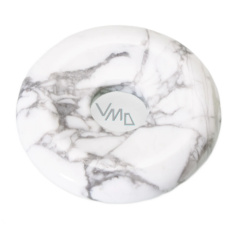 Magnezit / Howlit bílý Donut přírodní kámen 30 mm, očistný kámen Magnezit / Howlit bílý Donut přírodní kámen 30 mm, očistný kámen